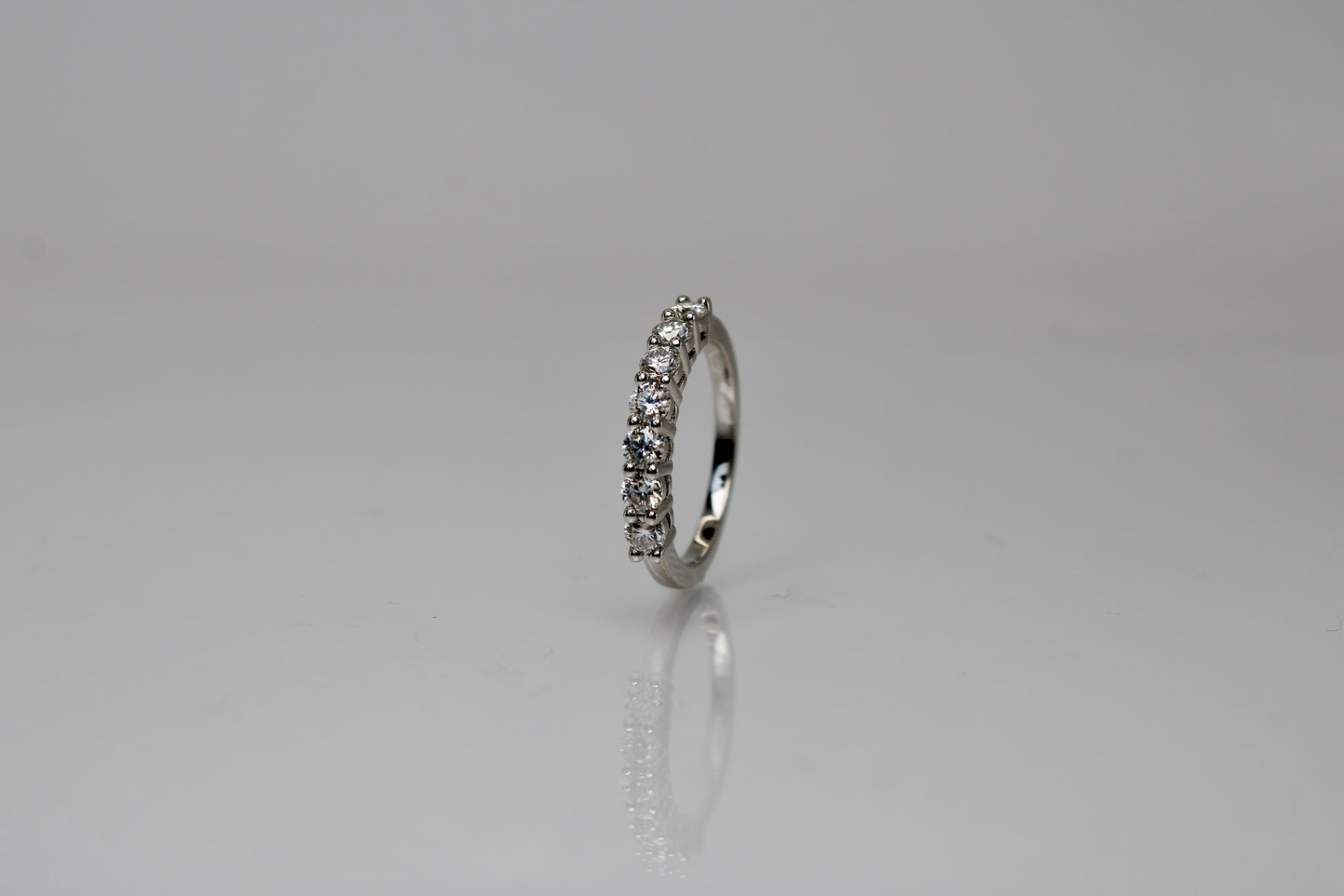 Moissanite Semi Eternity Ring