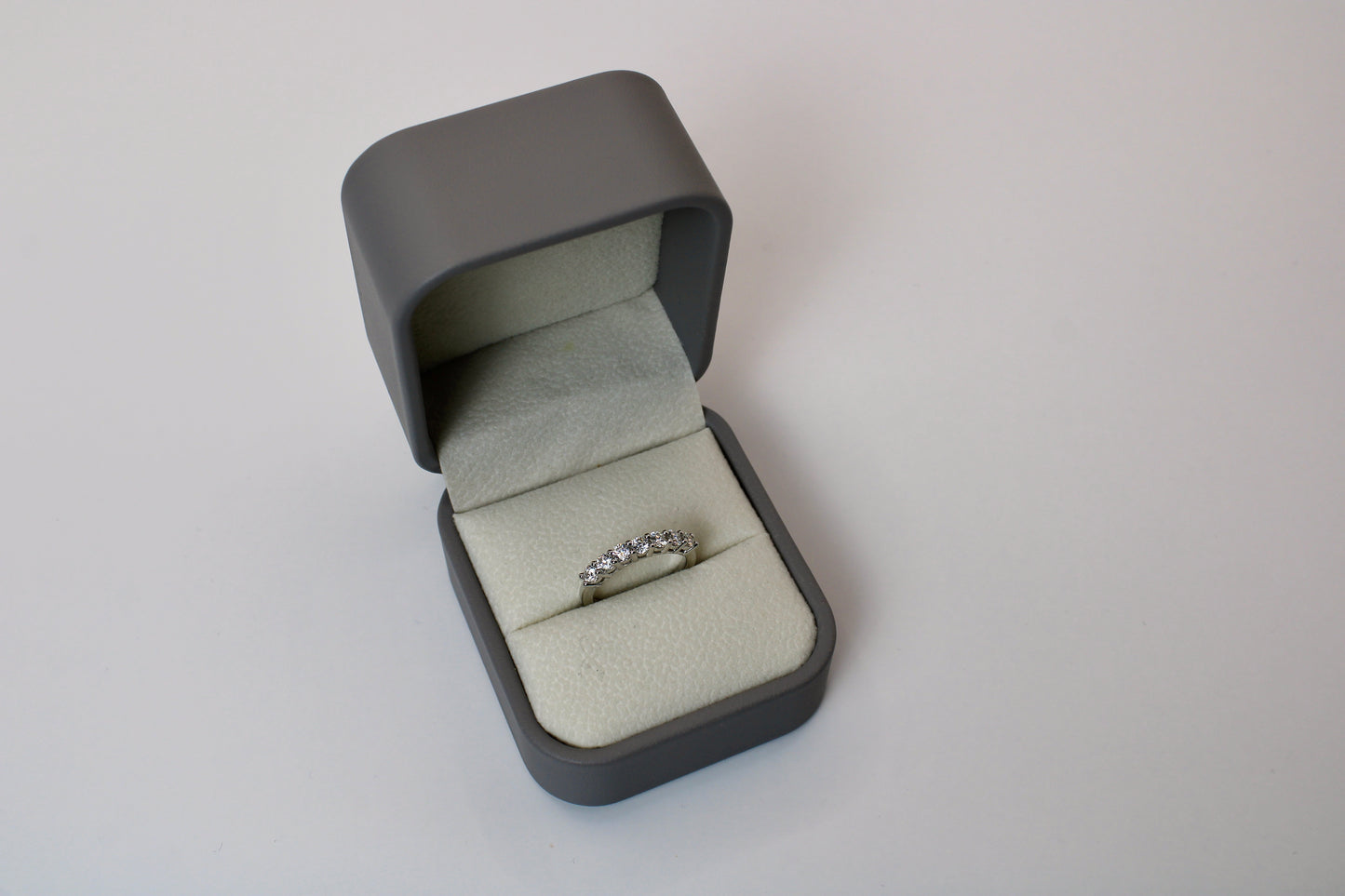 Moissanite Semi Eternity Ring