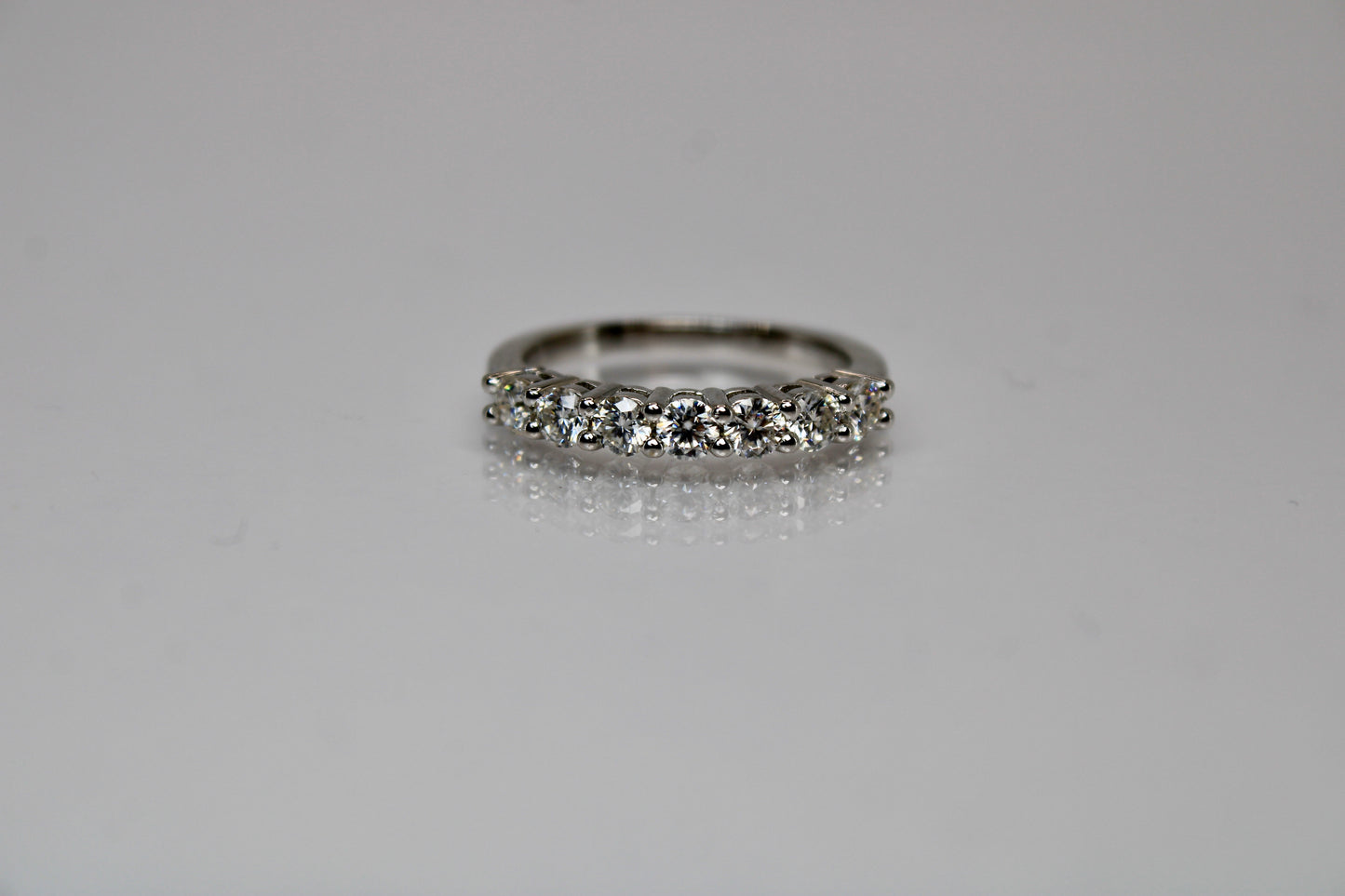 Moissanite Semi Eternity Ring
