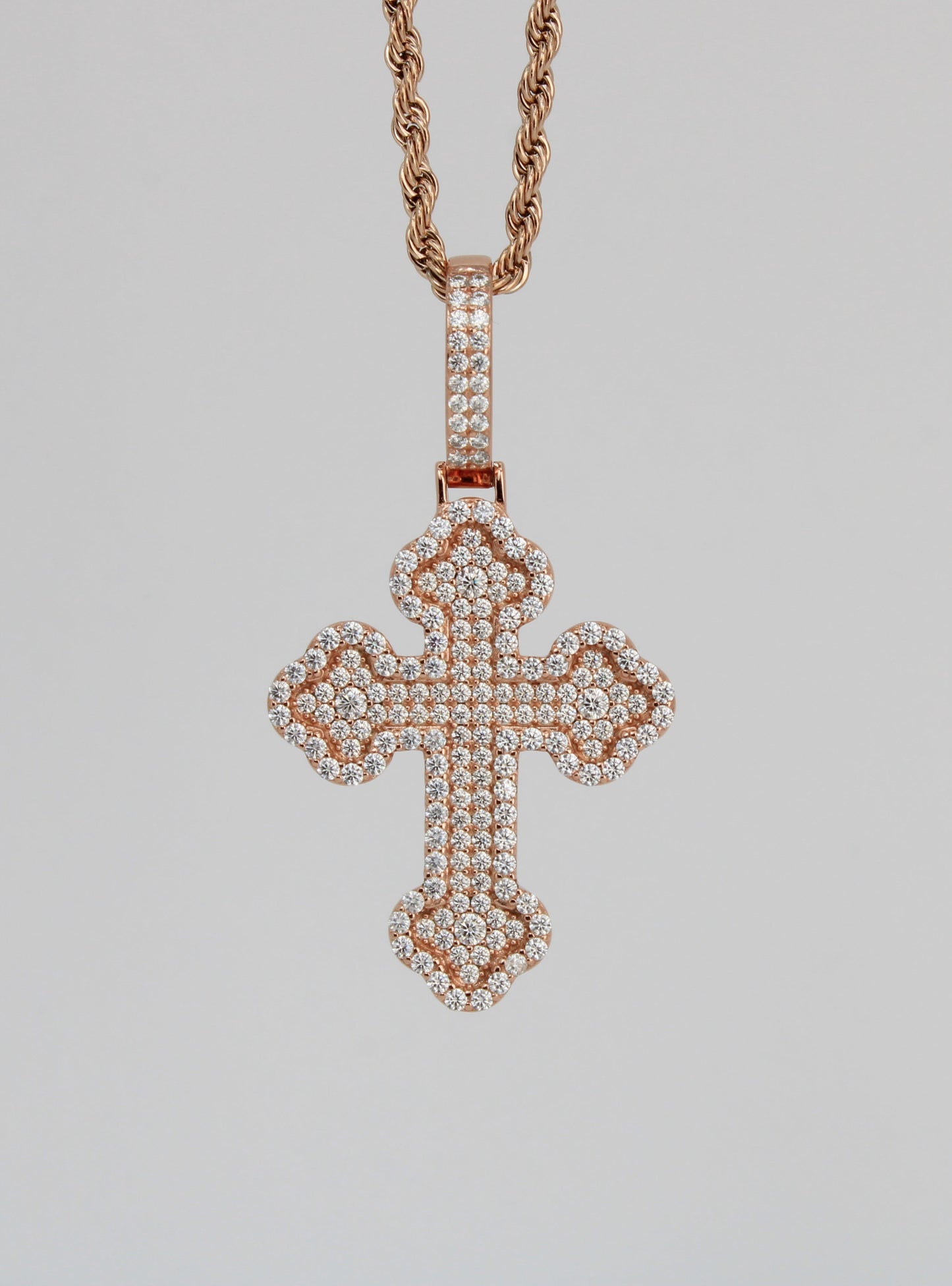 Moissanite Clover Cross Pendant