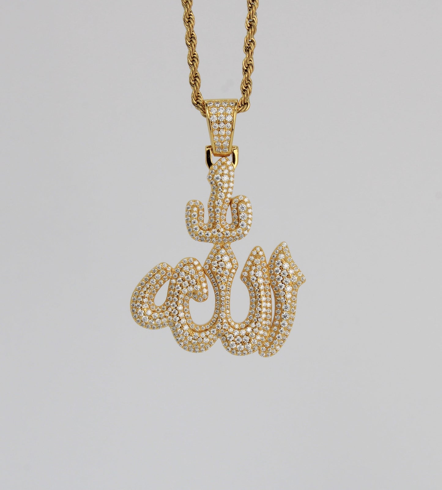 Moissanite Allah Pendant