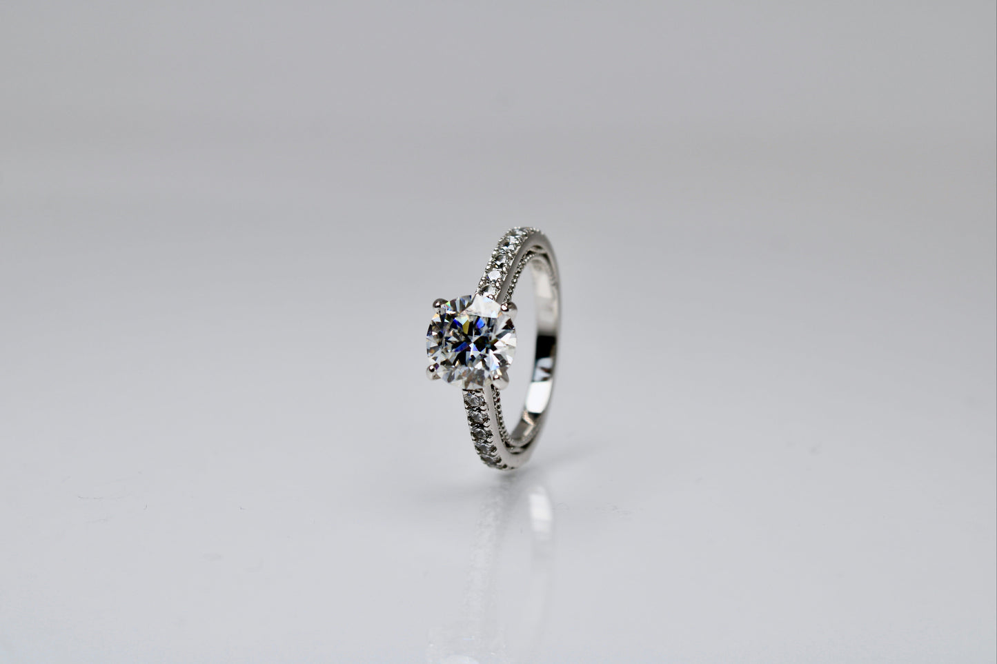 Moissanite 2ct Round Brilliant Ring