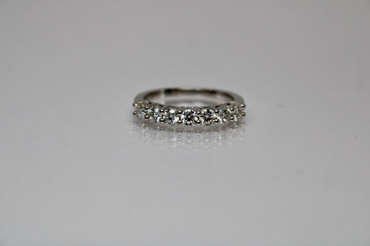 Moissanite Semi Eternity Ring