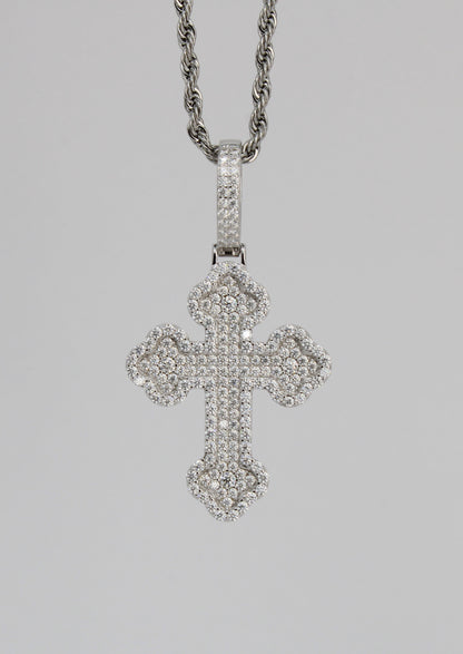 Moissanite Clover Cross Pendant