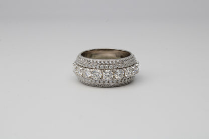 Moissanite Cluster Ring