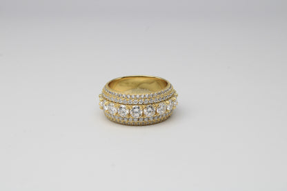 Moissanite Cluster Ring