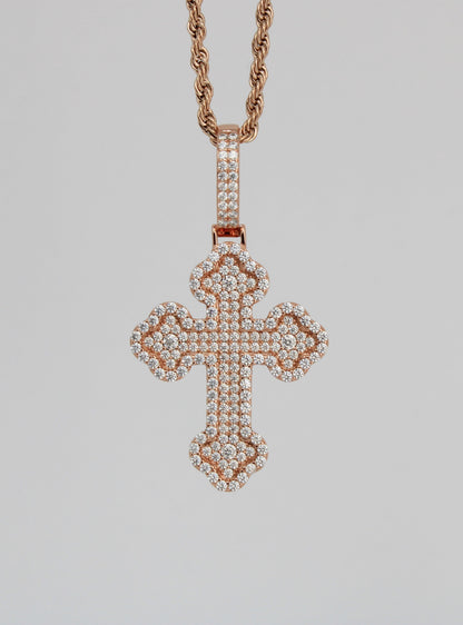 Moissanite Clover Cross Pendant