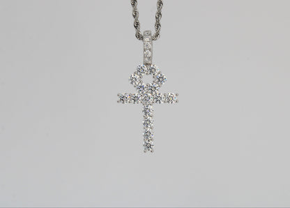 Moissanite 5mm Ankh Pendant