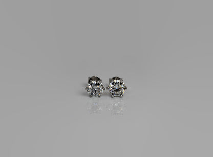 Moissanite 6 Prong Earrings