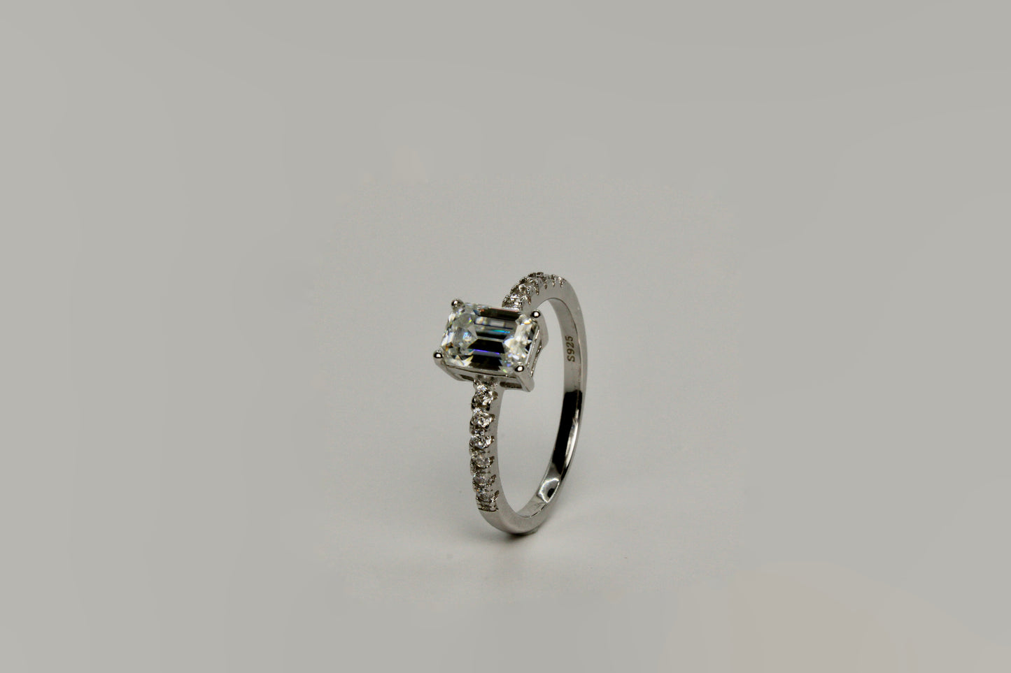 Moissanite Emerald Cut Ring