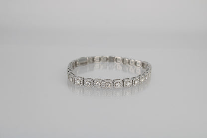 Moissanite Cluster Bracelet