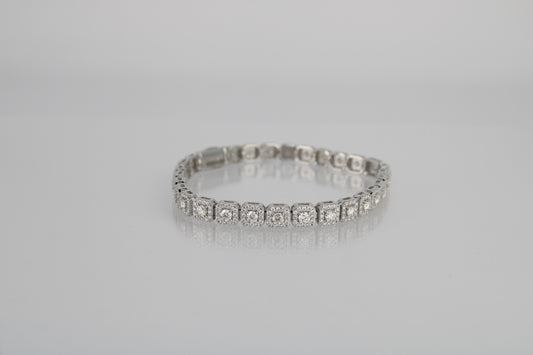 Moissanite Cluster Bracelet