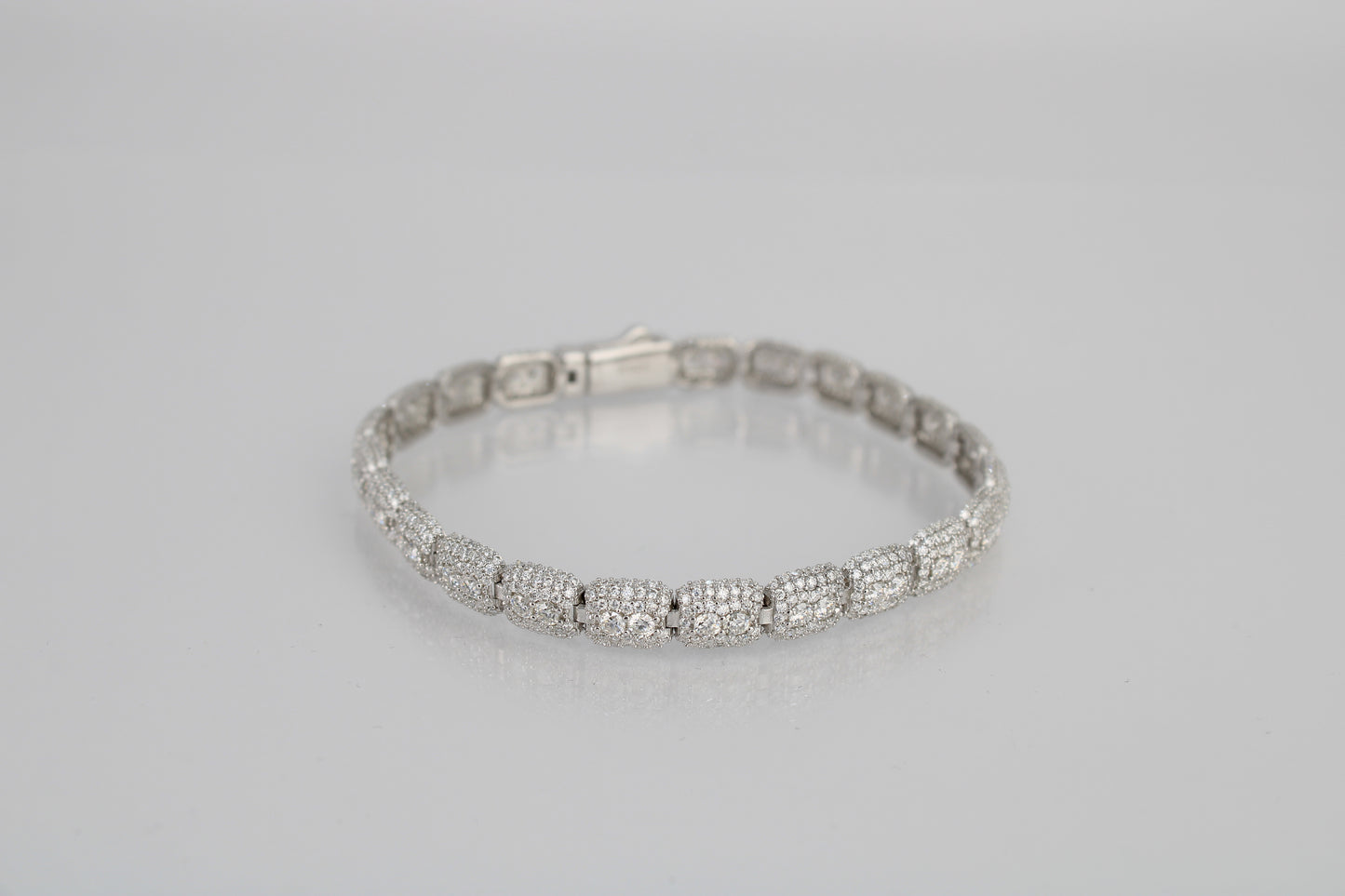 Moissanite Dual Stone Cluster Bracelet