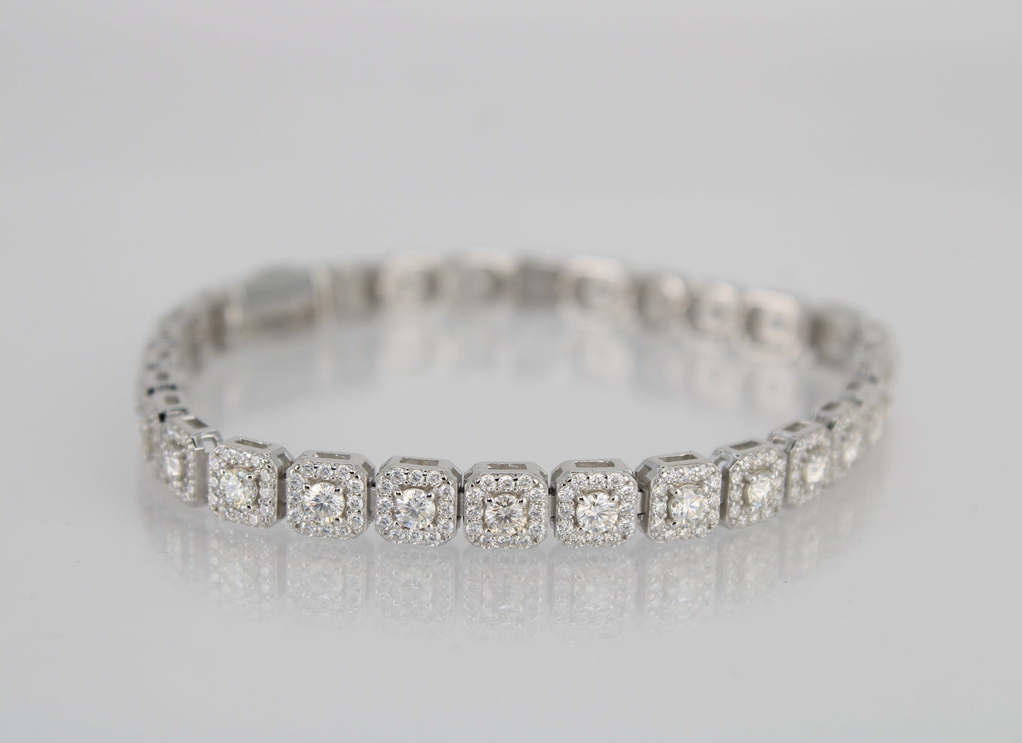 Moissanite Cluster Bracelet