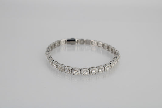 Moissanite Cluster Bracelet