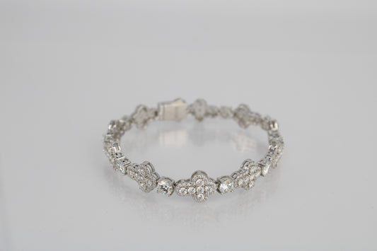 Moissanite Cross Bracelet