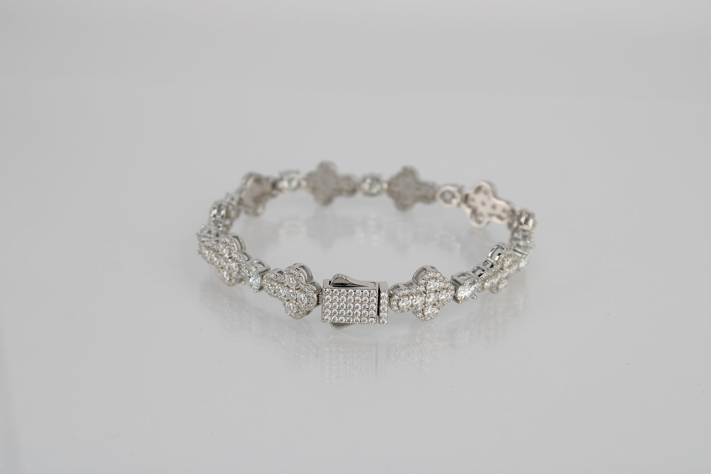 Moissanite Cross Bracelet