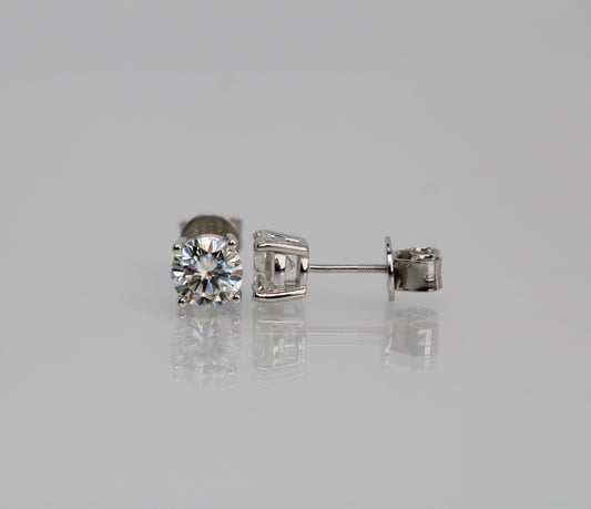 Moissanite 4 Prong Earrings