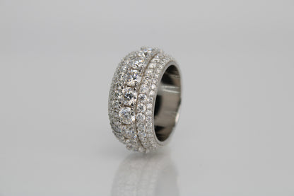 Moissanite Cluster Ring