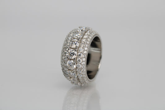 Moissanite Cluster Ring