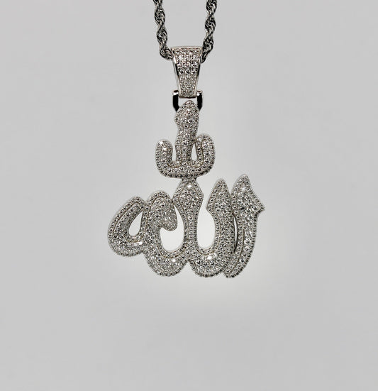 Moissanite Allah Pendant