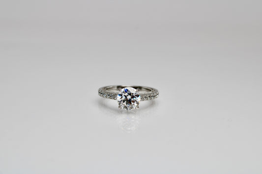 Moissanite 2ct Round Brilliant Ring
