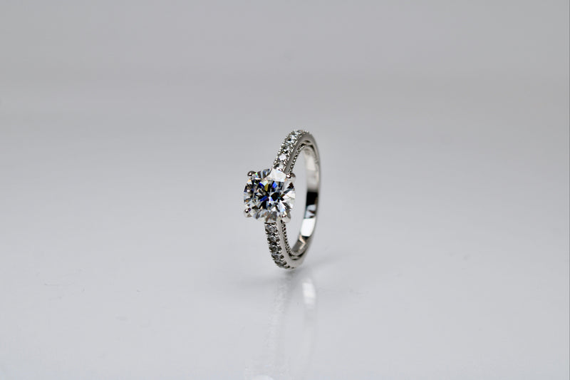 Moissanite 2ct Round Brilliant Ring