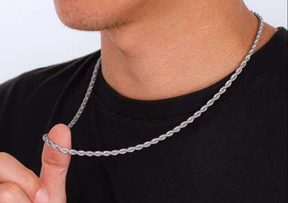 Silver Twisted Rope Chain